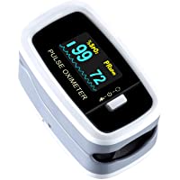 Mpow Oxímetro de Pulso- Pulsioxímetro de Dedo Oxímetro Pulsómetro Digital con Pantalla OLED- 5 Niveles de Ajuste de…